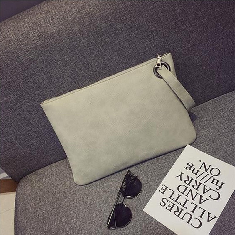 Fashion solid women's clutch bag leather women envelope bag clutch pu leather bag female Clutches sac Immediately shipping