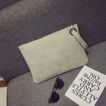 Fashion solid women's clutch bag leather women envelope bag clutch pu leather bag female Clutches sac Immediately shipping