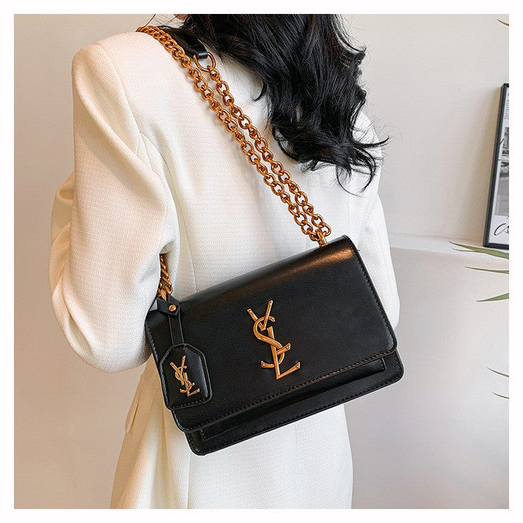 High quality women's bag crossbody bag large capacity texture single shoulder small square bag chain commuting phone bag