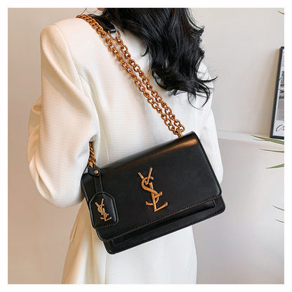 High quality women's bag crossbody bag large capacity texture single shoulder small square bag chain commuting phone bag