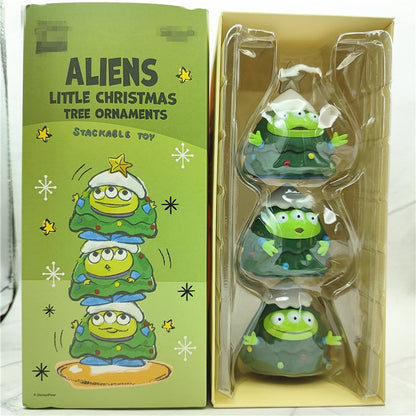 3 pçs/conjunto Enfeites de Natal Toy Story Alienígenas Decoração Fofa Bonecos de Ação 6-7cm
