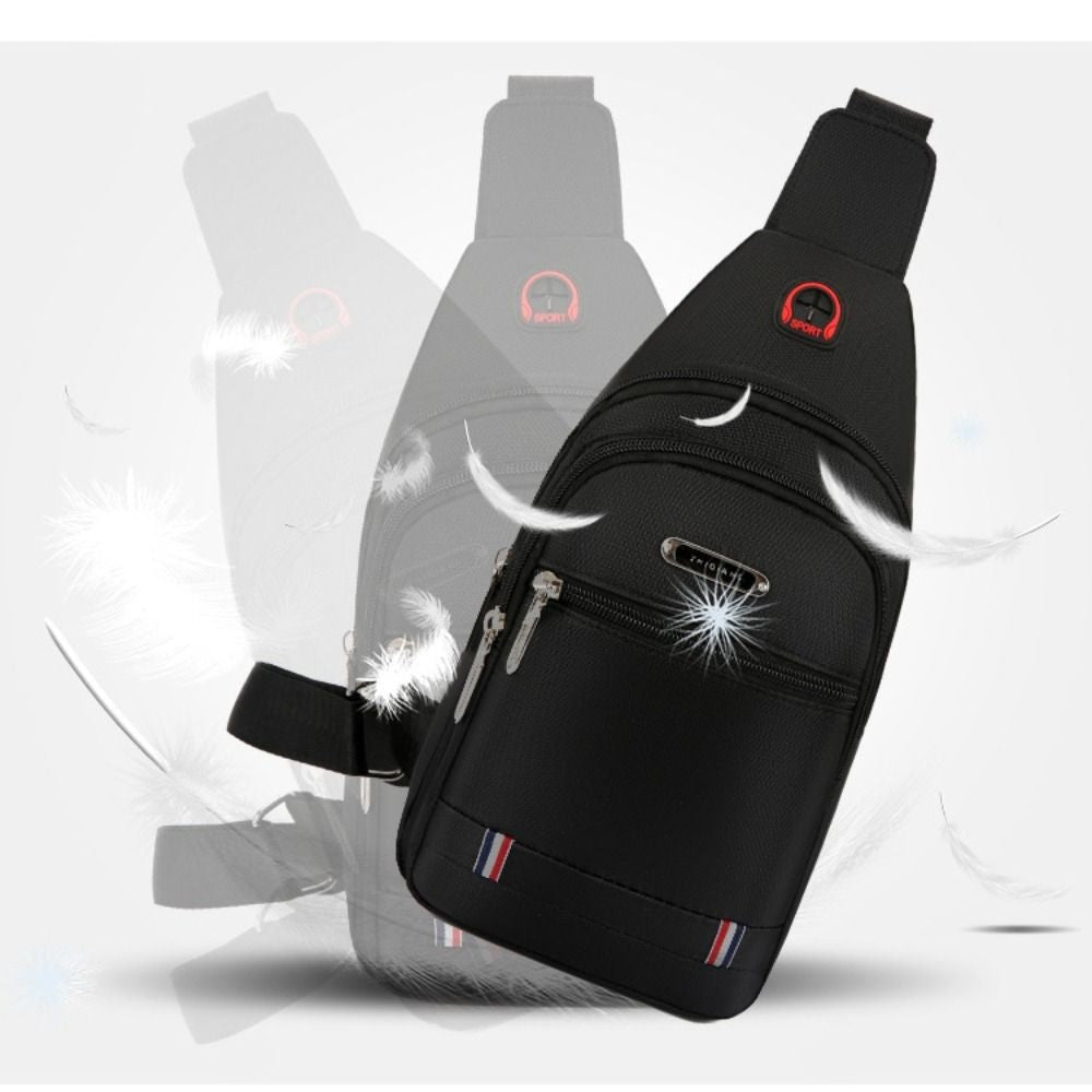 Black Grey Brown Men Messenger Bags New Rectangle Oxford Cloth Men Crossbody Bag USB Charge Shoulder Bag Male 3 Zipper Bag