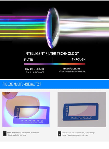 MIZHO Filtering Protect Eyesight Anti Blue Light Glasses Men Ultra light weight Blocking Glare Tony Stark Glasses Frame iron Man