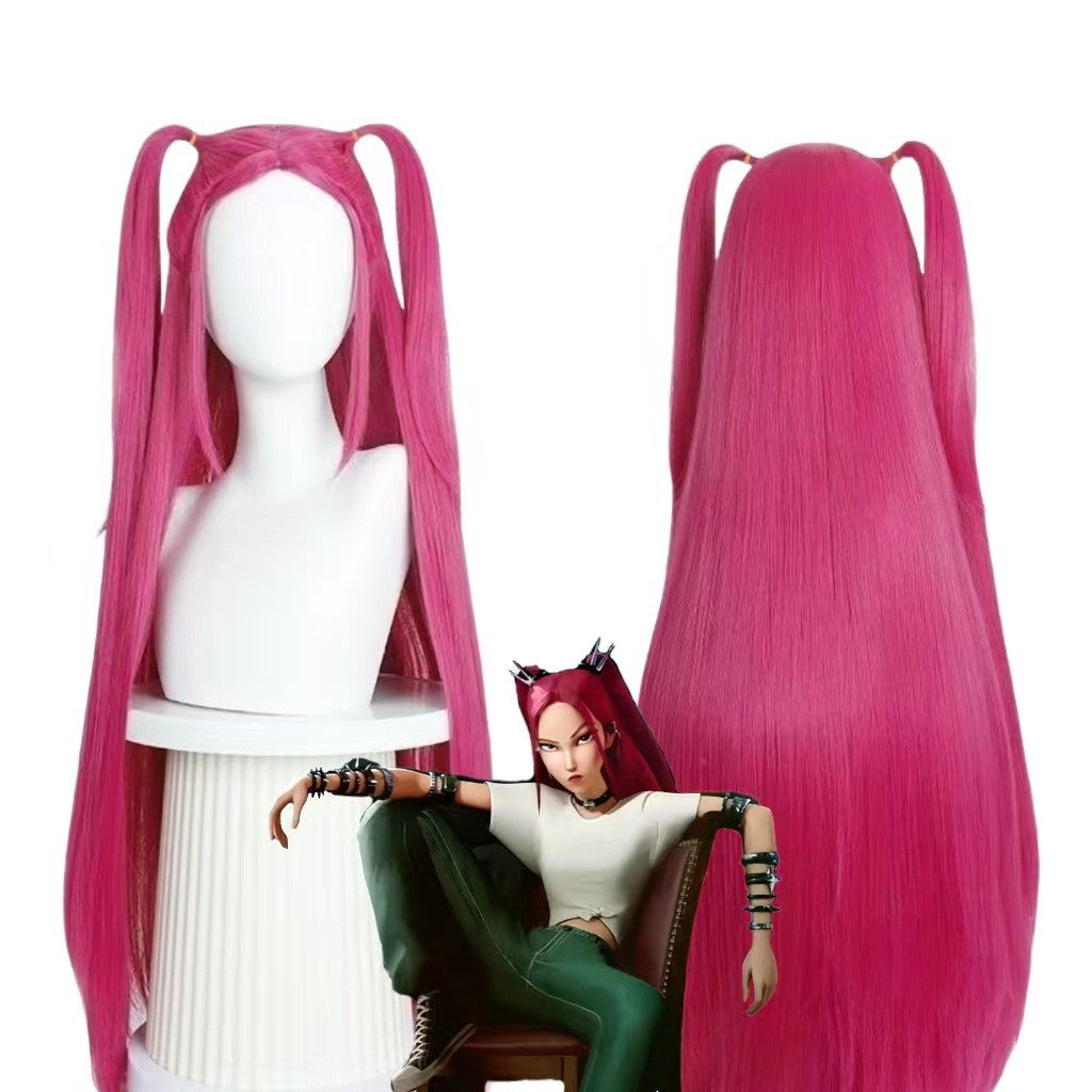 Kpop Rumi Roxo Peruca Cosplay Halloween