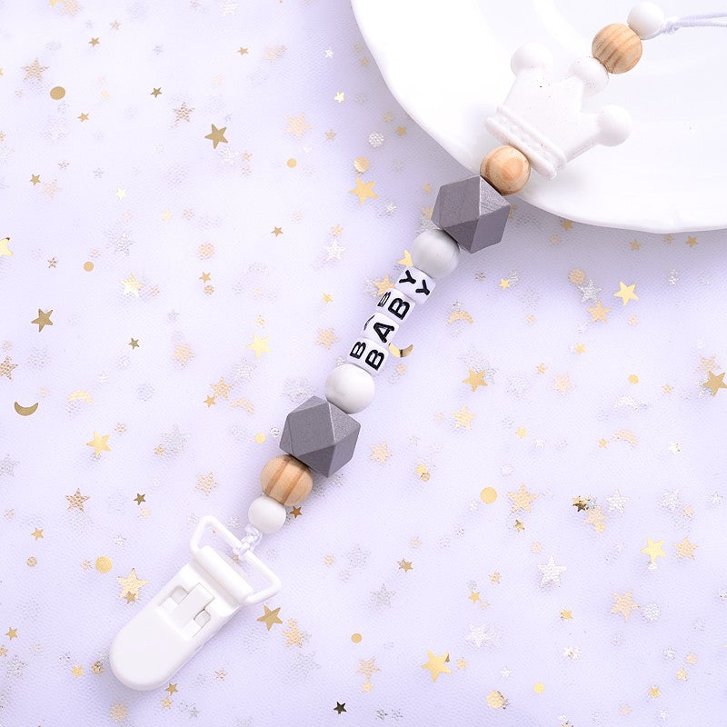 New 5 Colors Baby Teether Handmade Making Pacifier Clips  Holder Chains Silicone Pacifier Chain Clip Baby Teething Chain