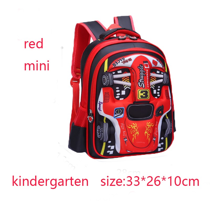 Mochila Infantil de Carro 3D Personalizada para Meninos, Mochila Escolar Divertida de Desenho Animado, Mochila de Livros Infantil, Mochila Estilosa para Meninos, Durável e Impermeável