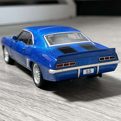 1:32 Chevrolet Camaro SS 350 1969 Super Carro Esportivo Clássico Liga Diecast Modelo de Carro Veículos em Miniatura Enfeites de Alta Simulação
