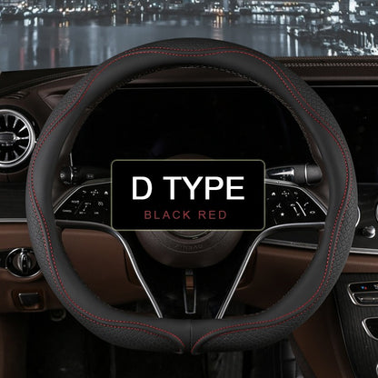 Motopets Carro Anti-Derrapante Capa de Volante em Couro Capa Protetora de Volante Universal Estilo Fashion 38cm Tipo O D