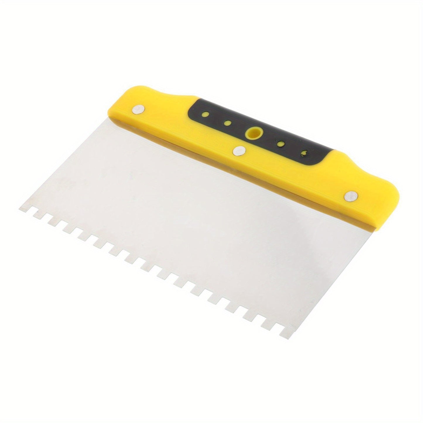 1 Espátula de Acabamento para Reboco e Argamassa, Ferramentas de Aplicação, Espátula de Aço Dentada para Massa, Espátula para Drywall e Ferramentas de Construção