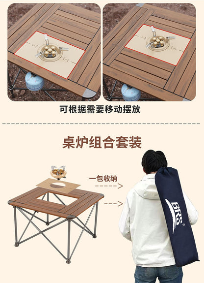 BRS-201A Five-core Fire Stove, Cassette Butane Liquefaction Portable High-power Gas Stove with Electronic Igniter Split Cooktops