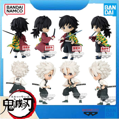 Bandai Oficial Demon Slayer Q posket Petit - Nove Hashiras e Nezuko - Kyojuro Rengoku, Mitsuri Kanroji, Miniatura Oficial