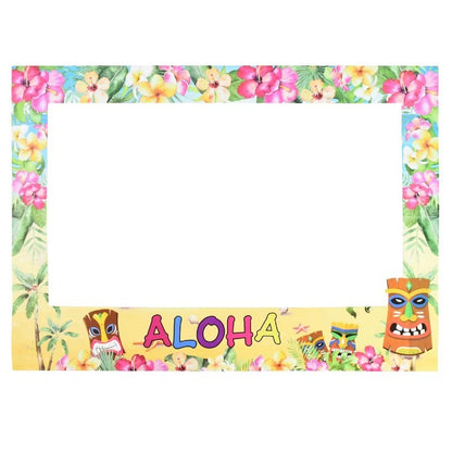23pcs Hawaiian Party Decorations Photo Booth Props Paper Pineapple Flower Summer Beach Pool Party Hawai Aloha Party Supplies