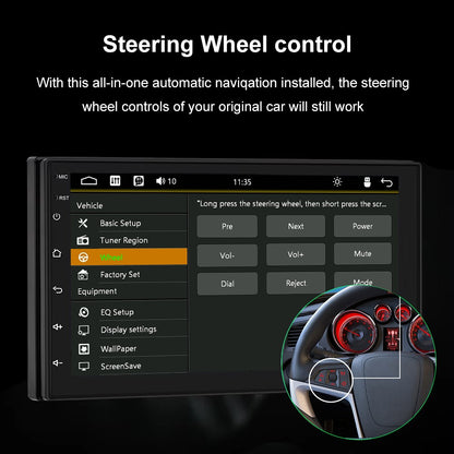 ESSGOO Universal 7 Inch Wire Apple Carplay Android Auto Double 2 DIN Car Stereo Radio Bluetooth  Touchscreen Mirror Link