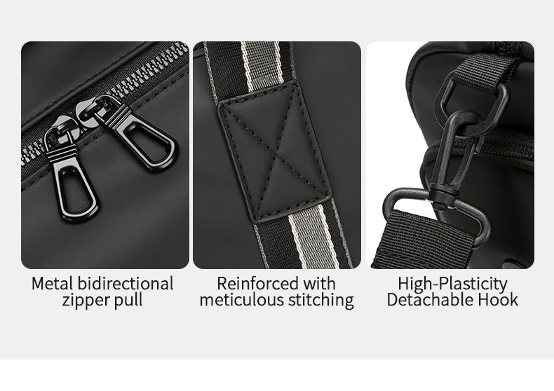 Men's Travel Bag with Wet Dry Separation Pocket Independent Shoe Case Large Capacity Gym Bag for Exercise Trip Motorbike Travel