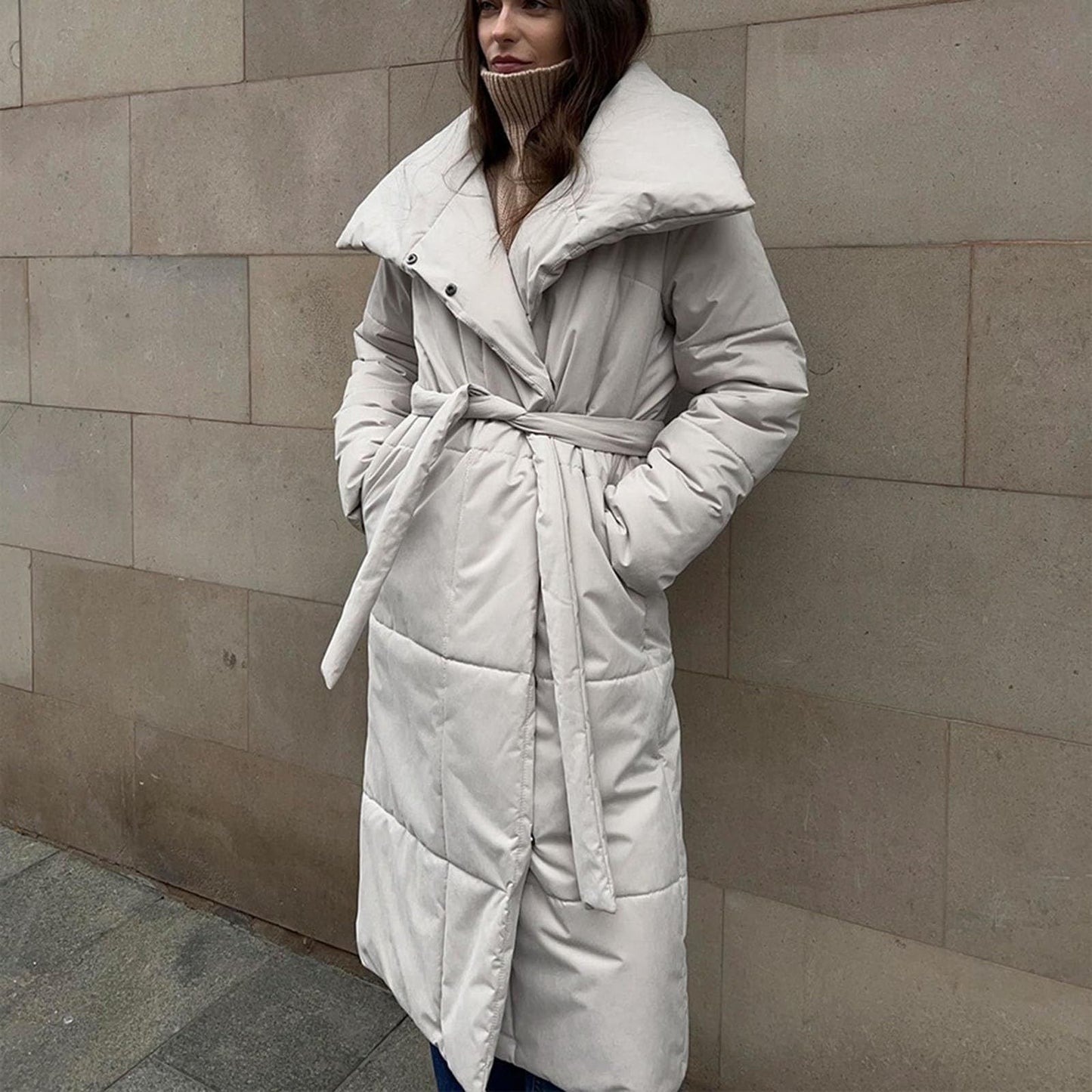 New Winter Women's Large Quilt Cotton Clothes Fashion Loose Long Overcoat Warm Cotton Jacket Female Cold Padded Jacket ?? ????