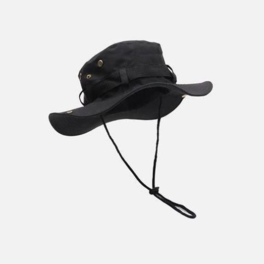 Outdoor Mesh Fisherman Hat UV Protection Wide Brim Sunscreen Bucket Cap for Beach Safari Hunting