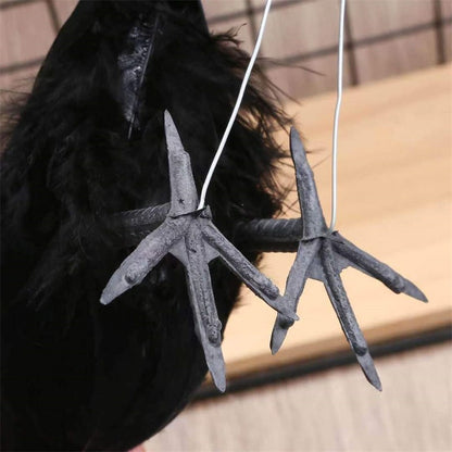 3/4/6Pcs Simulation Black Crow Animal Model Artificial Crow Black Bird Raven Home Decoration Party Prop Garden Decor 20x9x6cm
