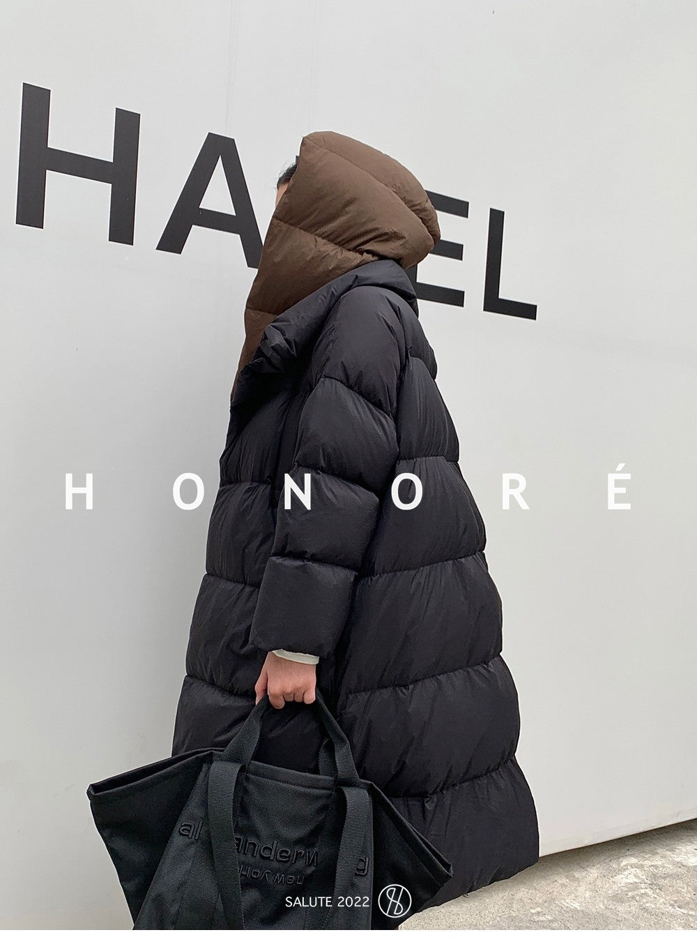 Janveny Fluffy White Duck Down Jacket Women Winter Thickness Warm Long Puffer Coat Hooded Female Fashion Fake Two-piece Parkas