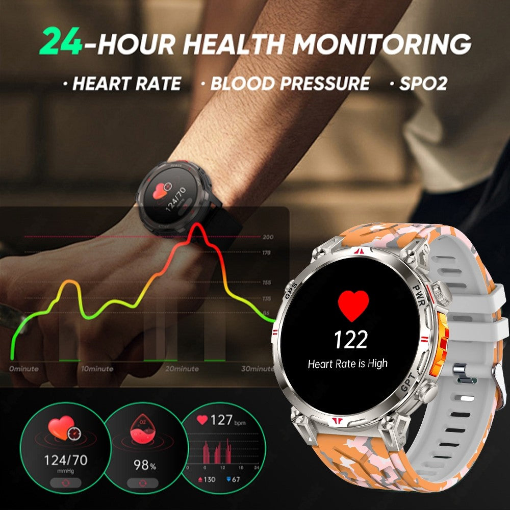 New T-Rex 3 Smart Watch Men GPS Positioning Military 5ATM Waterproof Watch 650mAh Battery Compass Altimeter GPT Assistant Watch