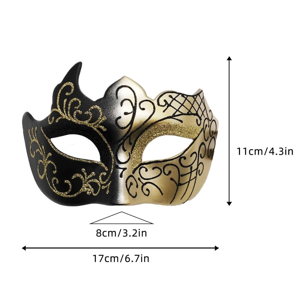2PCS/set Couple Masks Lace Women Mask Men Painted Half Face Mask Eye Mask Set Party Masquerade Wedding Decoration Costume Prom