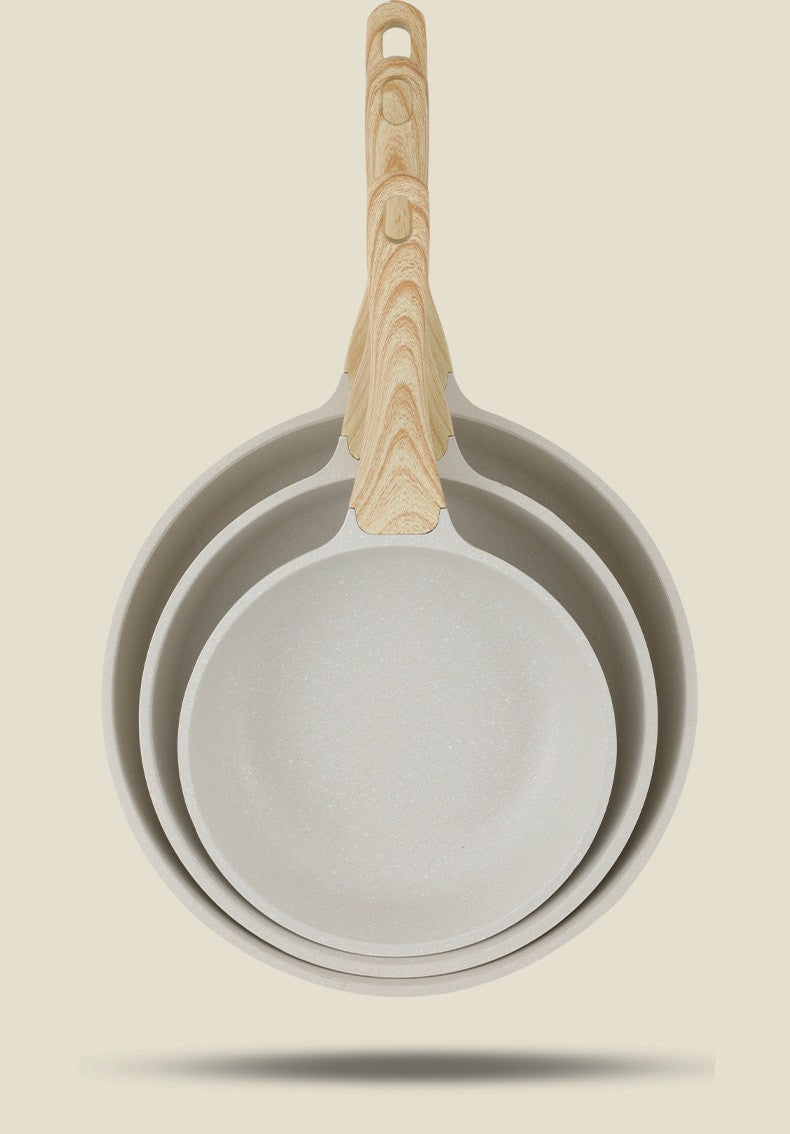 Panela Wok Antiaderente Frigideira Cerâmica Pedra Medicinal Fogão a Gás Indução Utensílios de Cozinha Universais Panela Antiaderente para Bife e Molhos