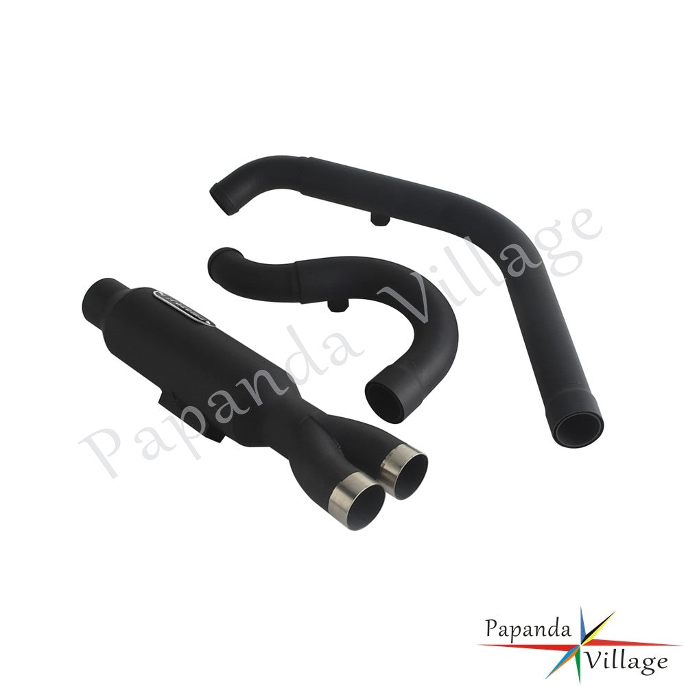 Motorcycle 2-into-1 Exhaust Pipe Muffler For Harley M8 Softail Low Rider S ST Fat Street Bob Standard Slim Deluxe FXLR 2018-2025