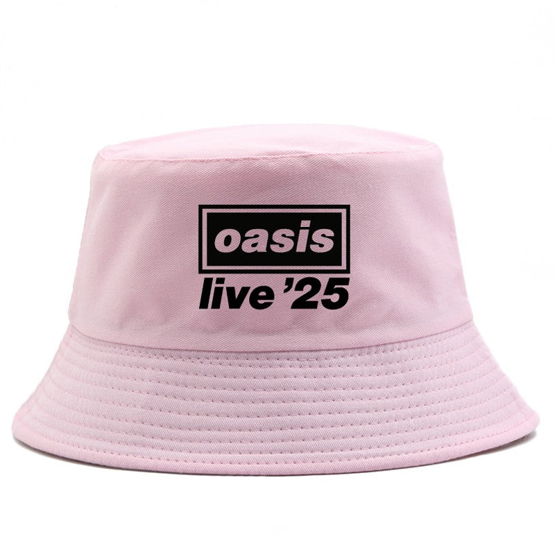 OASIS New 2025 Printed Cotton Bucket Hat Men Women Party Music Outdoor Fashion Panama Fisherman Hat Sun Beach Hat Wholesale