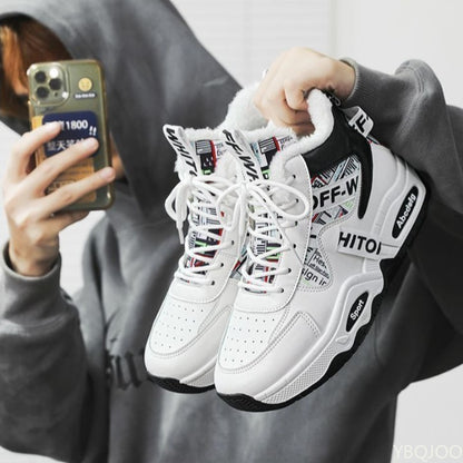 Snow Boots Men Boot High Top Winter Student Sports Plush Lace Up Anti Slip Comfortable Outdoor Warm Cold Proof Cotton Shoes