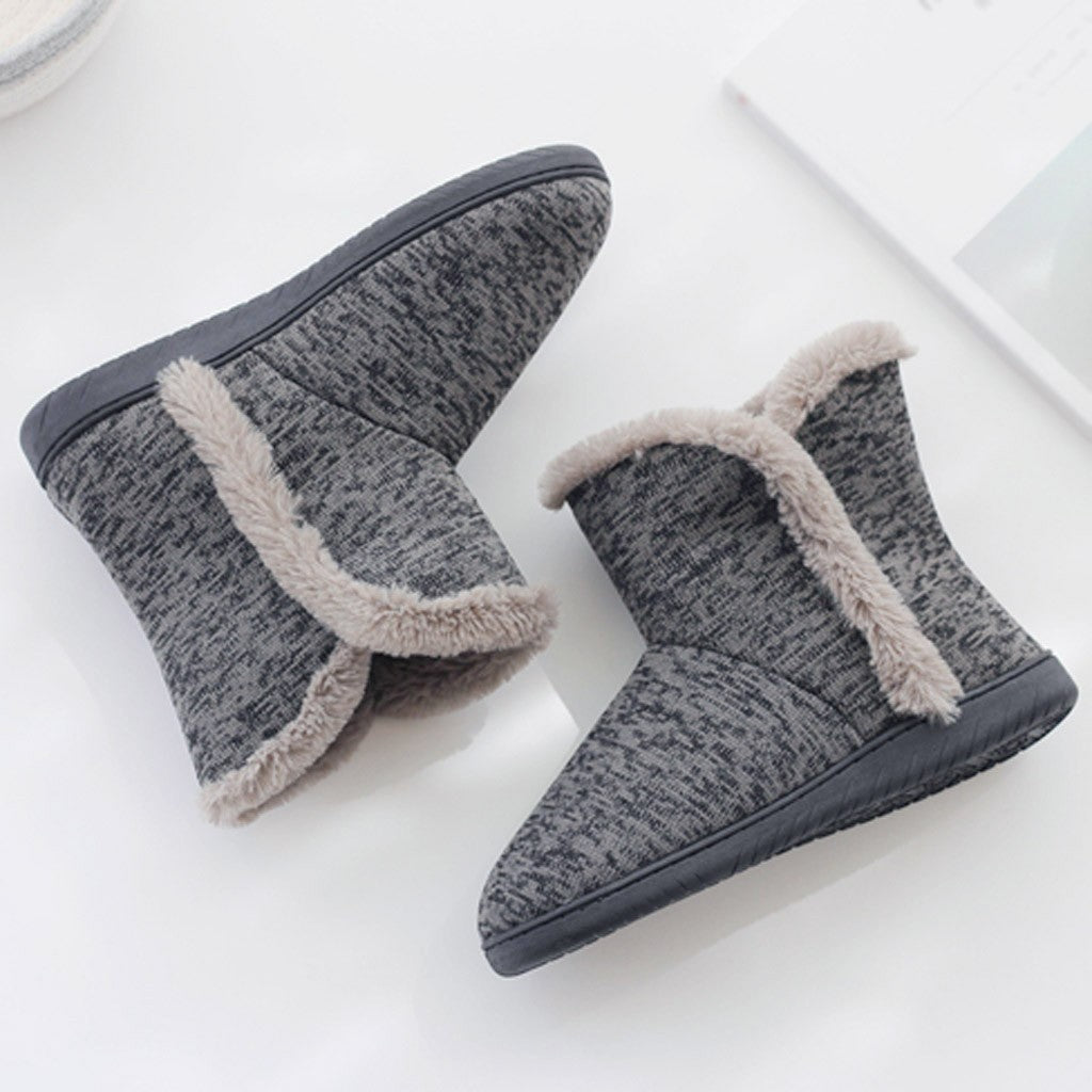 Insulated Hunting Boot Winter Men Models Soft Warm Home Boots Thick Fur Furry Men Short Plush Cotton Shoes Men Chukka Boots