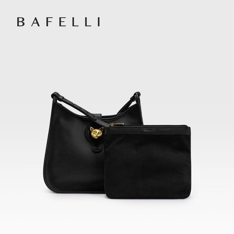 BAFELLI New Women's Natural Cattle Leather Bucket Bag - Versatile & Chic Shoulder & Crossbody