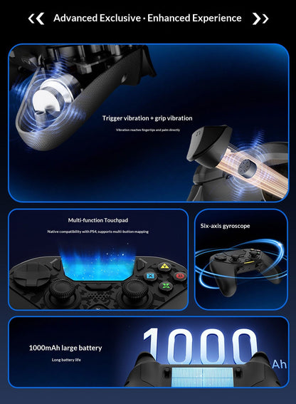 AceGamer D4 Wireless Gaming Controller Symmetric Bluetooth 2 4G Custom Js13pro Joystick for PS4/Pc/Steam/Switch2 Fps Gamers Gift