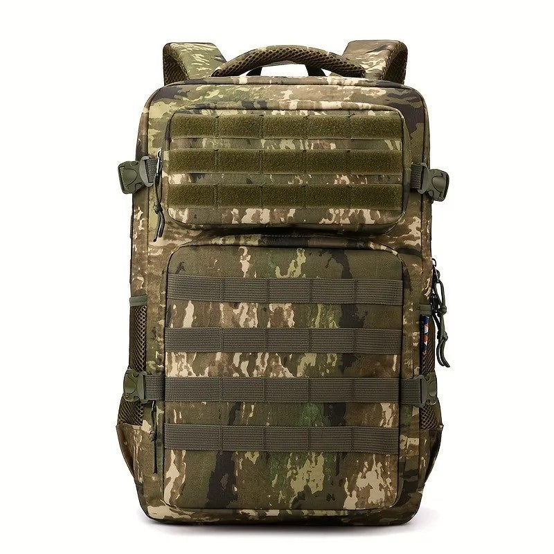 Mochila Tática Masculina Camuflada, Mochila para Hiking e Camping, Mochila Esportiva Grande Capacidade Multicamadas para Uso Externo