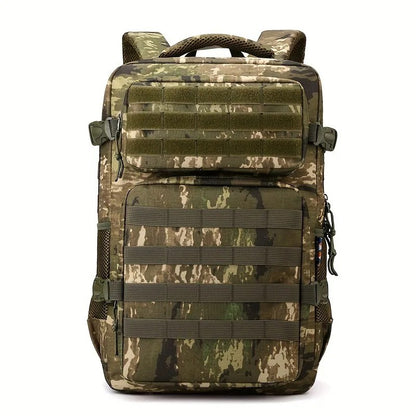 Mochila Tática Masculina Camuflada, Mochila para Hiking e Camping, Mochila Esportiva Grande Capacidade Multicamadas para Uso Externo