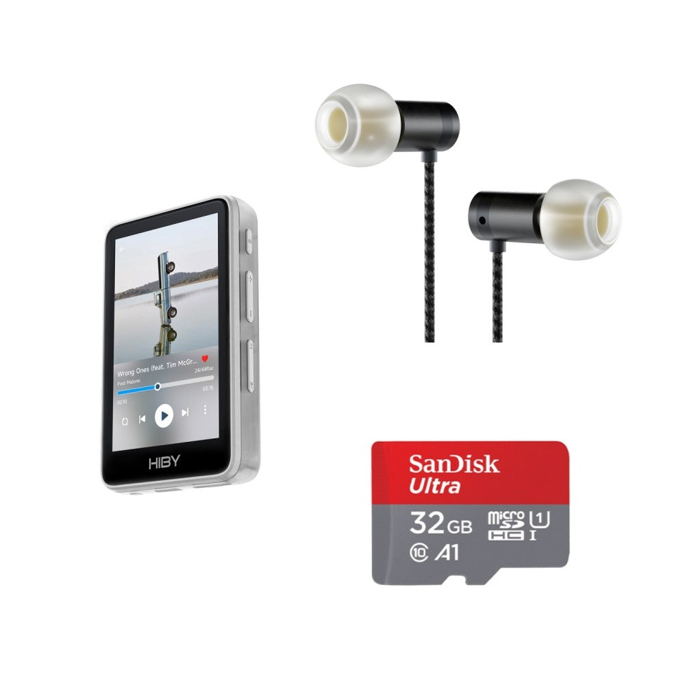 Reprodutor de Áudio HiBy R1 HiFi MP3 USB DAC WiFi Bluetooth 5.1 DSD256 PCM384kHz/32bit X1600E CS43131 MSEB Rádio Web Saída 3.5mm