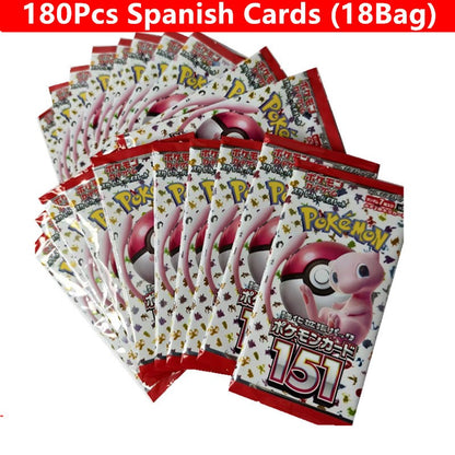 360 Cartas Pokémon em Inglês, Espanhol, Francês - Evoluções Prismáticas, Faíscas Efervescentes, Escarlate e Violeta 151, Booster Pokémon, Cartas de Batalha