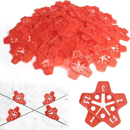 10-400Pcs 5 em 1 Espaçadores de Azulejos Profissionais Clipes de Nivelamento de Piso de Parede Sistema de Nivelamento de Cerâmica Cunha Ferramentas de Construção