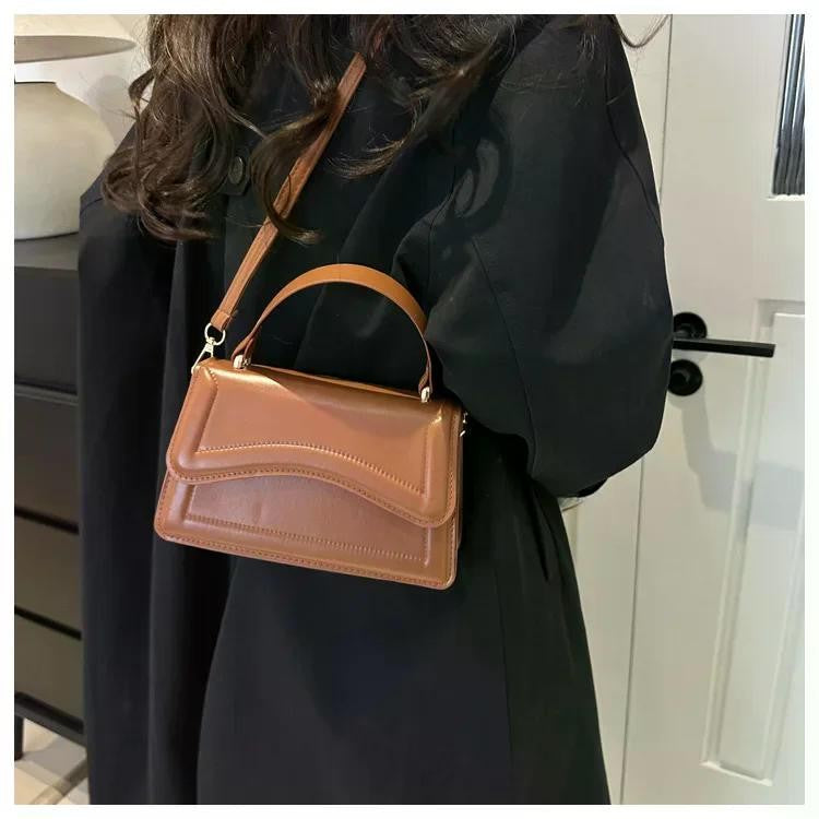 High Quality PU Leather Handbag Purse Women's Bag Solid Color Shoulder Crossbody Bags Lady Messenger Small Tote for Women Girls