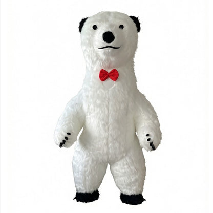 Giant inflatable cartoon doll costume, polar bear inflatable costume, funny street mascot, Halloween party, commercial role-play