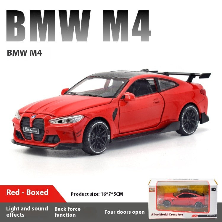 1/32 BMW M4 Coupé Carro Esportivo Liga Diecast Modelo Coleção Miniatura Enfeites de Mesa Miniauto Mini GT Presente de Feriado Menino