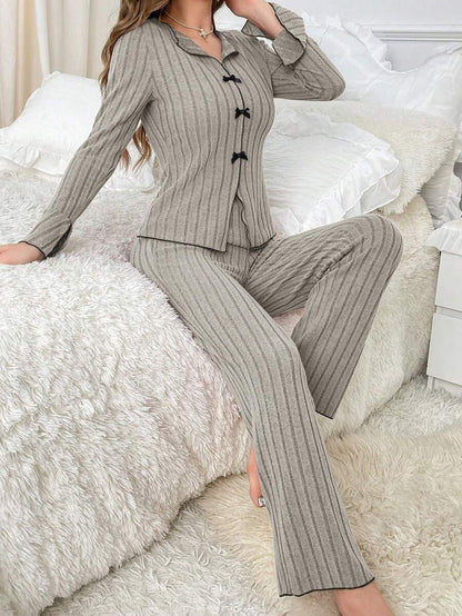 Sleepwear Women Pajama Set Woman Women's Home Clothes Trousers Sets Women's Pajamas Summer Pijama Wear Long Sleeve Sleep Lounge