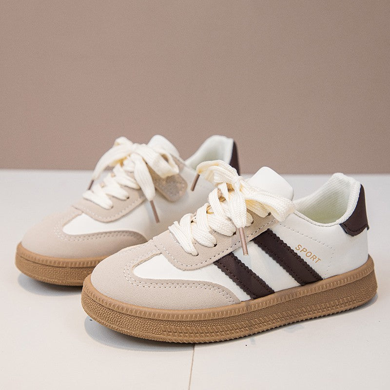 Children's Board Shoes Boys Sneakers 3-18 Years Old Khaki Boys Girls Single Shoes Four Seasons Non-slip Kids De Training Shoes