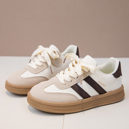 Children's Board Shoes Boys Sneakers 3-18 Years Old Khaki Boys Girls Single Shoes Four Seasons Non-slip Kids De Training Shoes