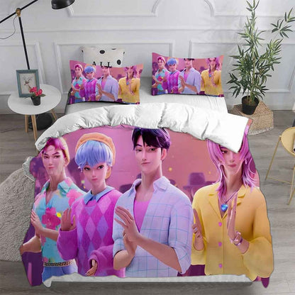 Bedding Set K-POP D-Demon H-Hunters 3D Printed Duvet Cover Set Soft Single Double Queen Size Bed For Birthday Gift For Girls