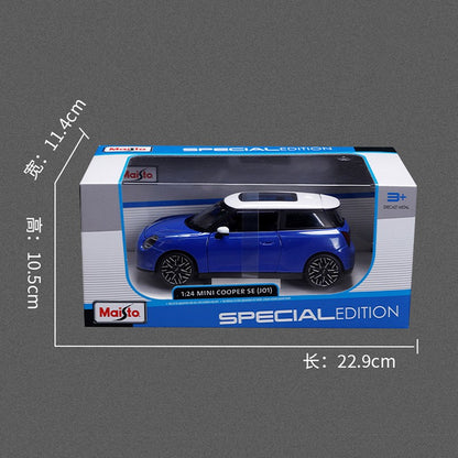 Novos em Estoque Maisto 1:24 Mini Cooper Se Azul Liga Miniatura Carro de Brinquedo Modelo Die-Cast Mini Cooper Se Coupe Esportivo Brinquedo Modelo Presente