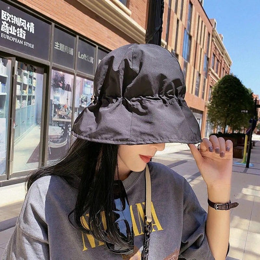 Women Summer Bucket Hat Quick Dry Drawstring Basin Hats For Girls Lady UV Protection Waterproof Panama Cap