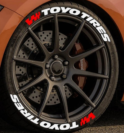 8 peças/lote Letras para pneu de carro Tuning Universal 3D PVC Permanente Adesivos de Decoração de Pneus para Motocicleta