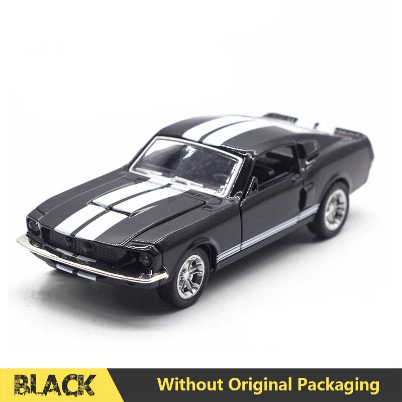 1:32 Alloy Diecast Mustang GT Classic Vintage Car Model Pull Back Car Miniature Vehicle Replica For Collection Gift for Kid
