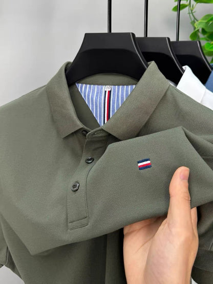Summer luxury brand short sleeve POLO shirt men's fashion custom design embroidered top comfortable breathable casual T-shirt