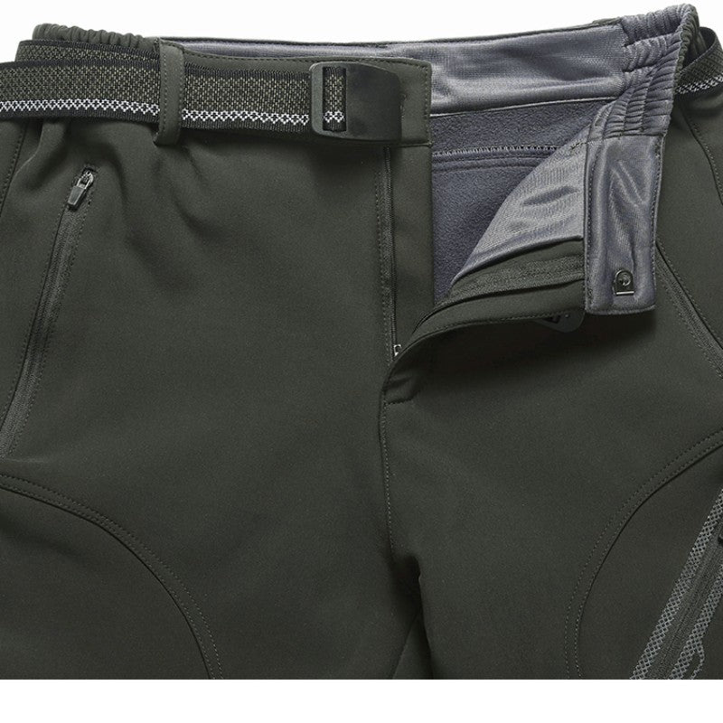 2024 Big Size Waterproof Pants Men Soft Shell Fleece Warm Trousers Male Outdoor Plus Large 9XL 4XL 8XL Work Winter Autumn Black