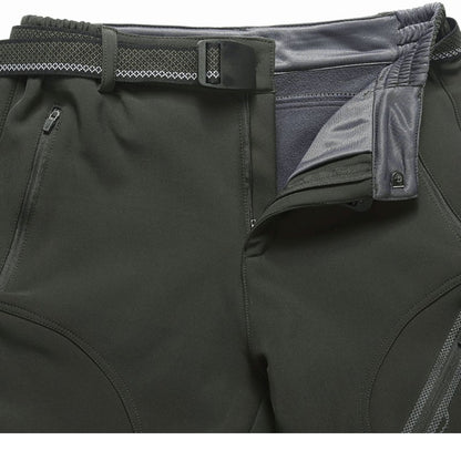 2024 Big Size Waterproof Pants Men Soft Shell Fleece Warm Trousers Male Outdoor Plus Large 9XL 4XL 8XL Work Winter Autumn Black